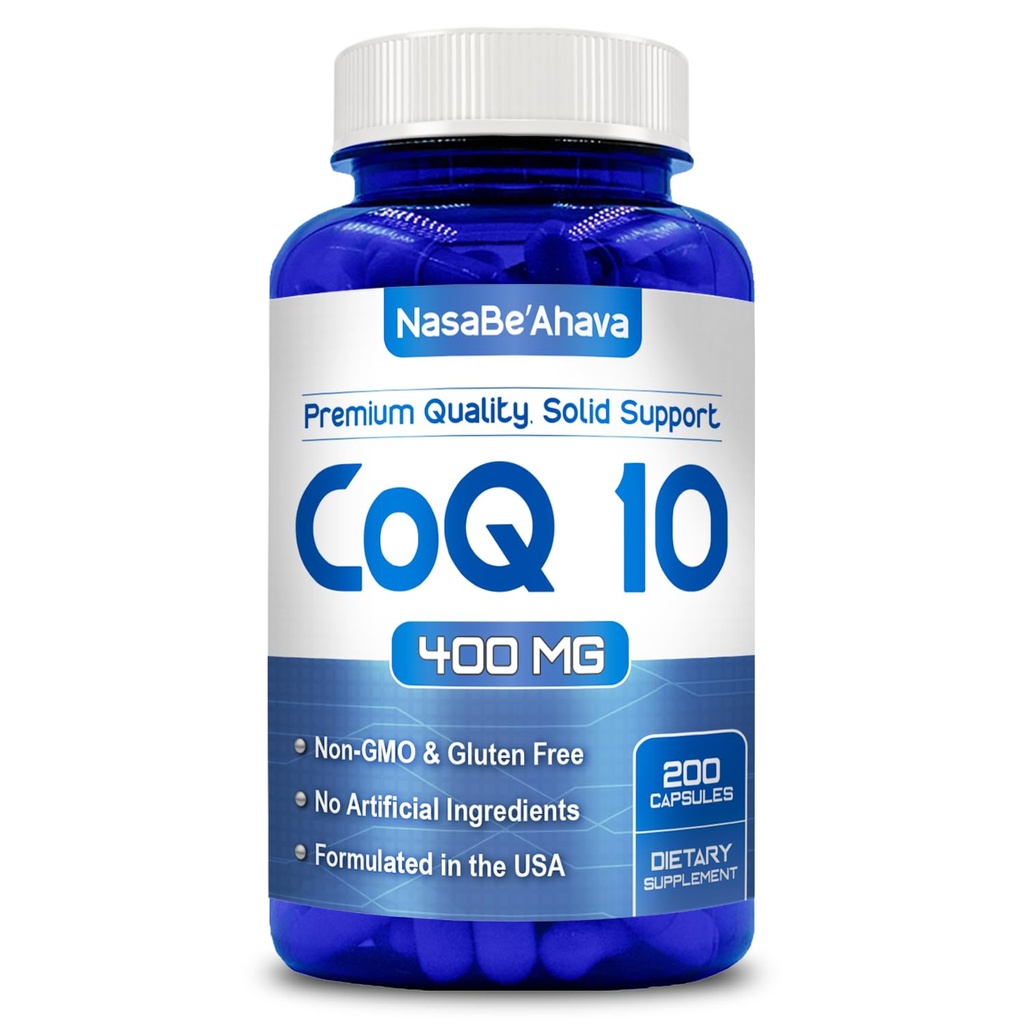 CoQ10 400mg 캡슐 | Vegan Friendly Coenzyme Q10 400mg / 피부 심장 및 에너지 지원을위한 쉬운 흡수 Ubiquinone 보충 교재 | cGMP 시설에서 제작 (100 인분)