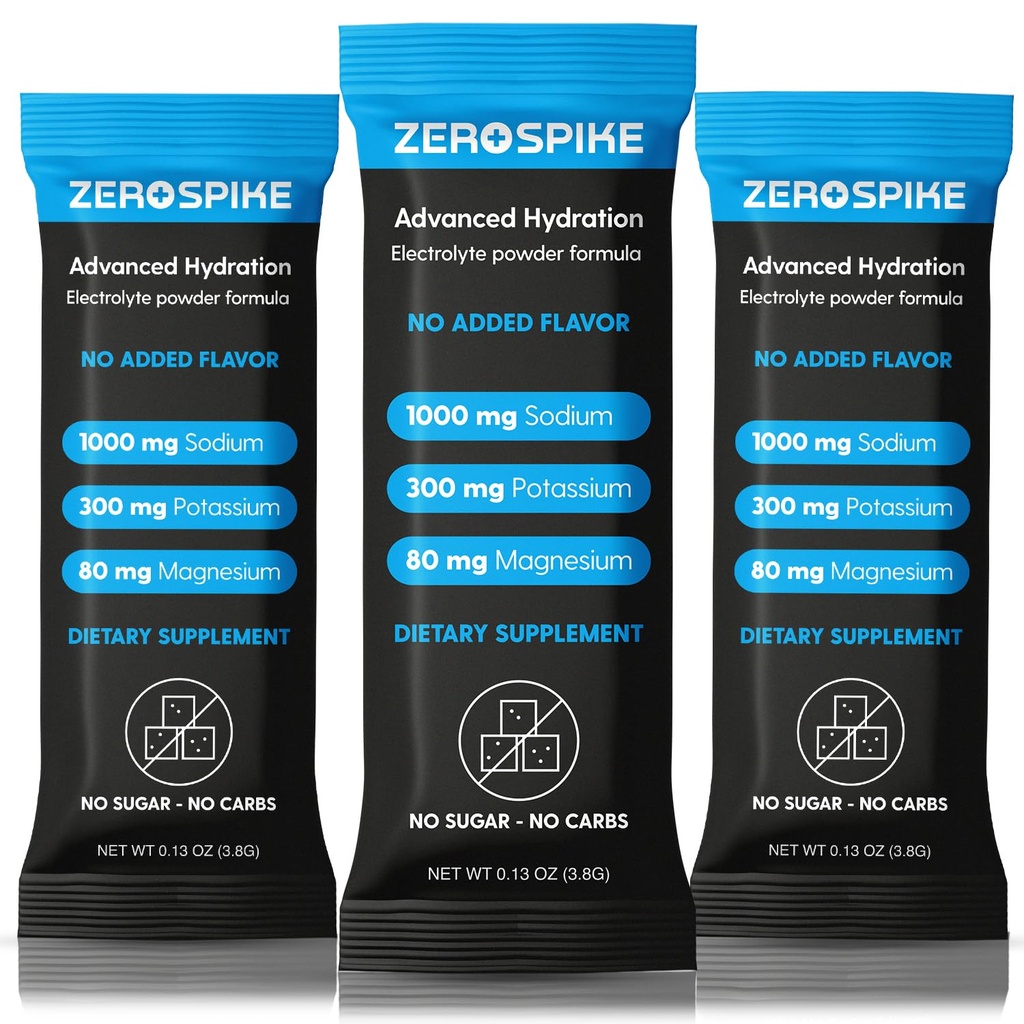 No Sugar Electrolytes Powder Packets | Keto & Fasting Salts 음료 믹스 | 보조제 : 순화 된 물에서 미스 키 히 션 견과류 | 깨끗하고 불쾌한, Calorie Free | 30 스틱