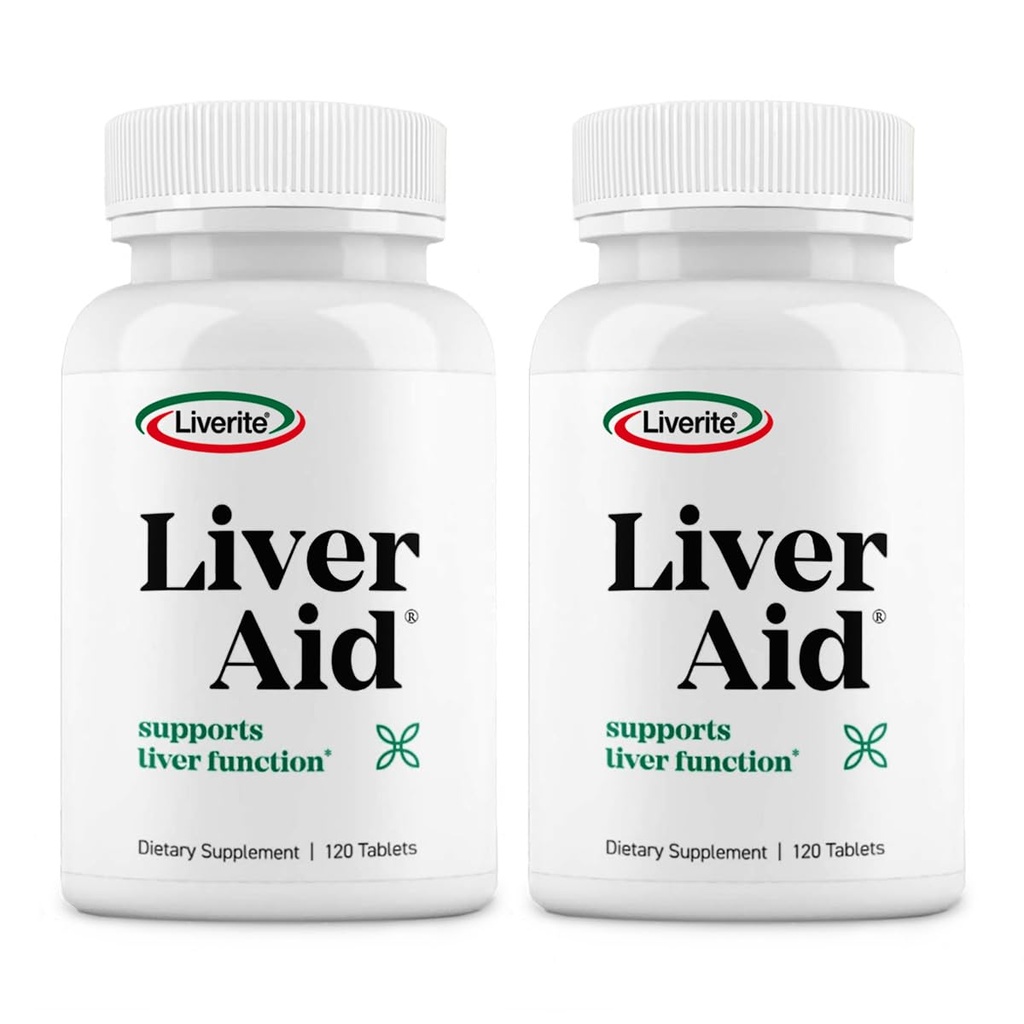 LIVERITE Liver Aid 2-Pack 120 태블릿 (총 240ct)은 건강한 라이브 기능, 물리적 에너지 및 활력을 지원합니다.