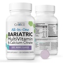 Bariatric Choice 철 & 칼슘 구연산염, 아주 베리 (120ct)를 가진 All-in-One Chewable Bariatric MultiVitamin