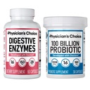 Physician 's CHOICE 100 억 + 소화 효소 60ct 번들 - 고급 Gut 건강 지원