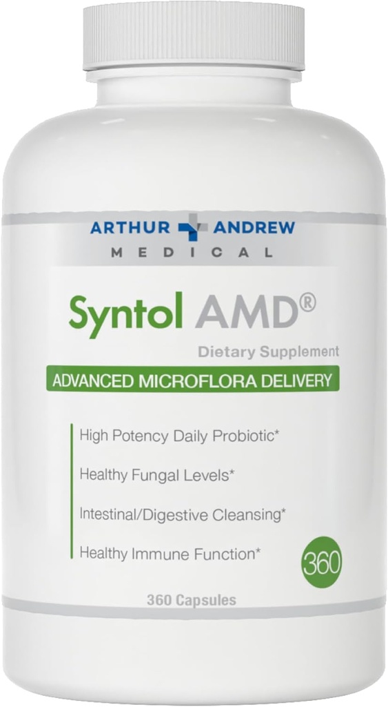 Arthur Andrew Medical, Syntol, Probiotics, Prebiotic Fiber & Yeast Cleansing Multi-Enzymes, 360을 가진 3-in-1 공식