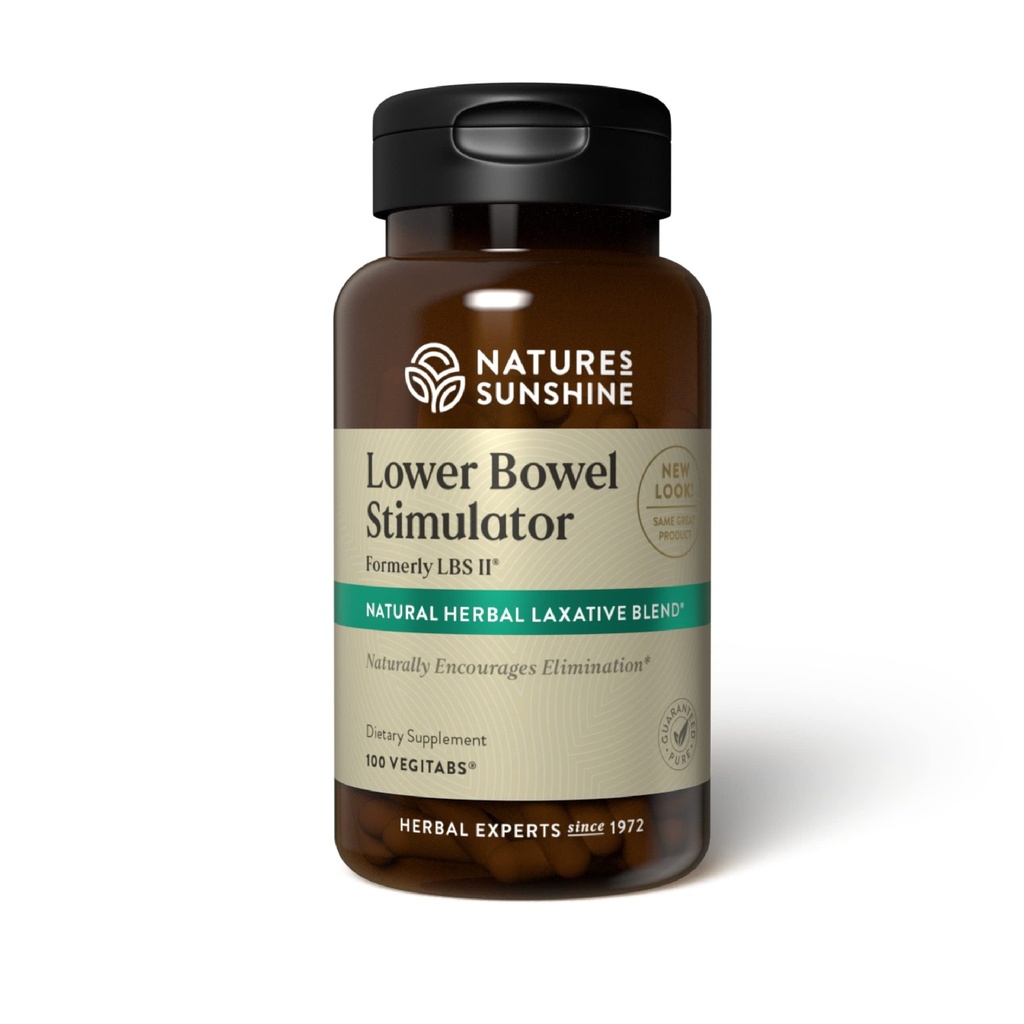Nature's Sunshine Lower Bowel Stimulator - 자연적인 초본 성분을 가진 Cleanse & Detox Your Colon - 25의 서빙 - 100 Vegitabs
