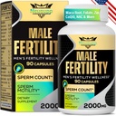 남성, 남성 불임 보충에 대 한 불임 보충 교재 - 최선 정자 수, 무 습 및 힘, 2000MG Mens Prenatal 비타민 CoQ10 마카 뿌리, Zin, NAC &Folate 개념 - 90 캡슐