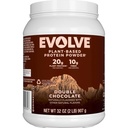 Evolve 식물 기반 단백질 분말, 더블 초콜릿, 20g Vegan Protein, Dairy Free, 인공 향료 없음, 비 GMO, 3g 섬유, 독점, 2 파운드 (패키지 May Vary)