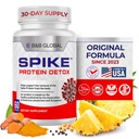 Spike Protein Detox - 단백질 균형을위한 스파이크 지원 보충 - Nattokinase 4000Fu, Bromelain 500mg, Curcumin 1000mg과 3에서 1 혼합 - 미국 - 60 캡슐, 30 일 공급
