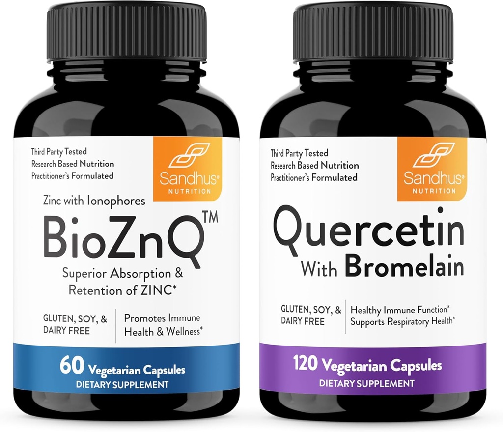 Sandhu의 아연 보충을 포함 하 여 Ionophores with Superior 흡수 & Quercetin 제공 당 Bromelain 1000mg Bioflavonoids 보충교재 Complex| 지원 면역 & 호흡 건강