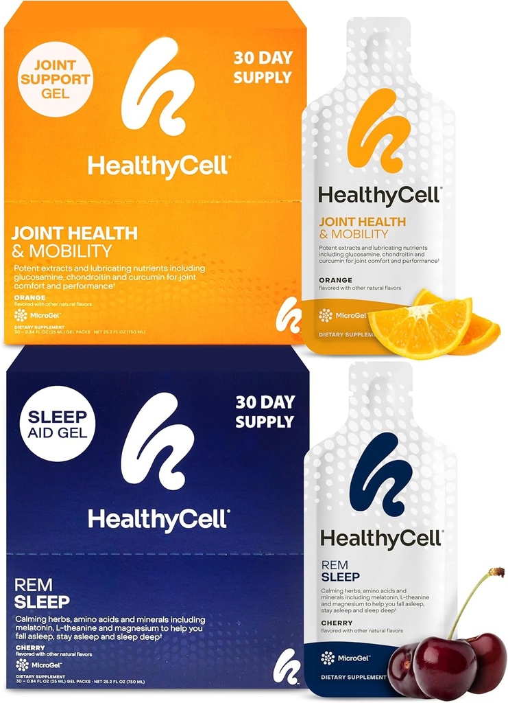Healthycell REM Sleep Aid + 합동 건강 & Mobility는 남자 & 여자 뭉치를 위해 보충합니다