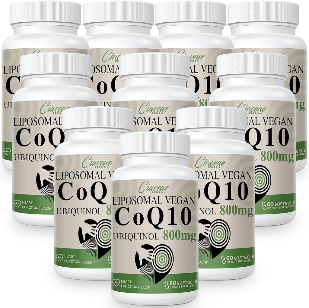 Liposomal CoQ10 800mg Ubiquinol Softgel의 최대 흡수 Ubiquinol Coenzyme Q10의 산화 방지제, 심장 기능 & 에너지 생산, 순수한 CoQ10 800mg, 600 Vegan Softgel를 위한 Ubiquinol CoQ10 보충교재