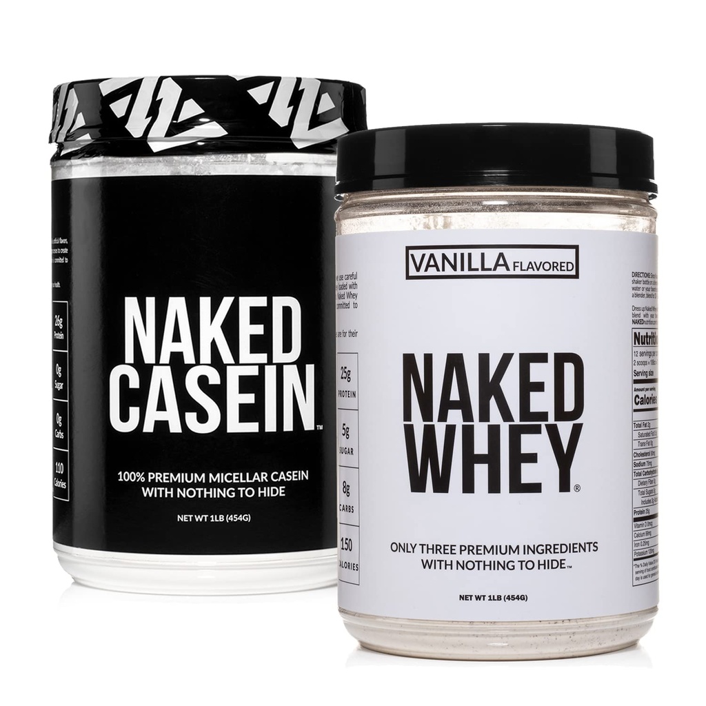 NAKED 잔디 먹이는 단백질 뭉치: 1LB Casein와 1LB 바닐라 뚱 베어