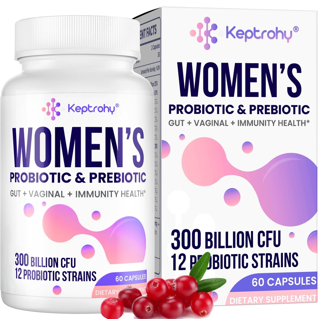 여성을 위한 질 Probiotics - Prebiotic, 유기 Cranberry 추출물을 가진 300억 CFUs 12 Strains Probiotics는 질, Urinary, Digestive, Gut, Immune 건강, 60의 캡슐을 위한 매일 여자의 Probiotics를 추출합니다