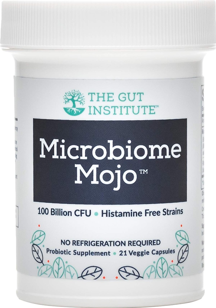 Microbiome Mojo 2-in-1 높은 Potency Probiotics - 100 억 CFUs 플러스 캡슐 당 500 백만 바이블 Soil 기반 프로바이오틱스 - 21 카운트 - 냉동 필요 없음 - 미국에서 만든