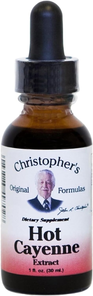 Christopher의 Original Formulas Hot Cayenne Extract, 1 fl oz - 자연 초본 보충 교재