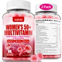 설탕 자유로운 여자 Multivitamin 50 칼슘, 마그네슘, 아연, 비타민 A, C, D3, E, K2, B Complex, Folate, Biotin - 피부, 에너지, 면역 지원을 위한 다 비타민 & 무기