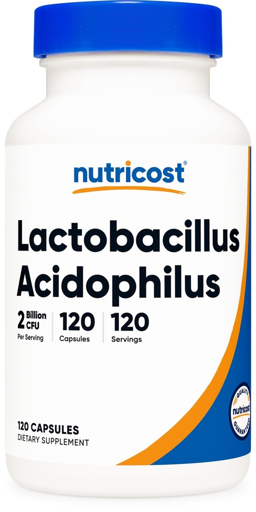 Nutricost Lactobacillus Acidophilus 2 억 CFU (120 캡슐)