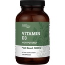 Vegan 비타민 D3 5000 iu 보충교재 - 순수한, 면역력을 위한 높은 힘 보충교재 & 강한 뼈 지원 - 비타민 D 5000 iu - 120의 캡슐, 4 달 공급