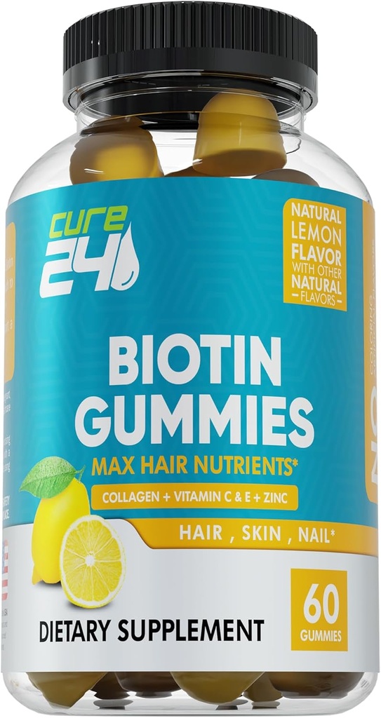 비타민 C, E, 교원질 및 아연, 머리 성장, 못, 피부, 지원, 미국에서 만든 60의 Gummies를 가진 Biotin Gummies
