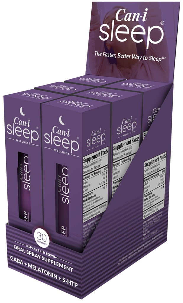 가장 빠른 수면 스프레이 10 분, 성인을위한 최고의 수면 보조, Can-i Sleep의 밤을 통해 Relaxium 모든 자연 수면 비타민 - 180 서빙