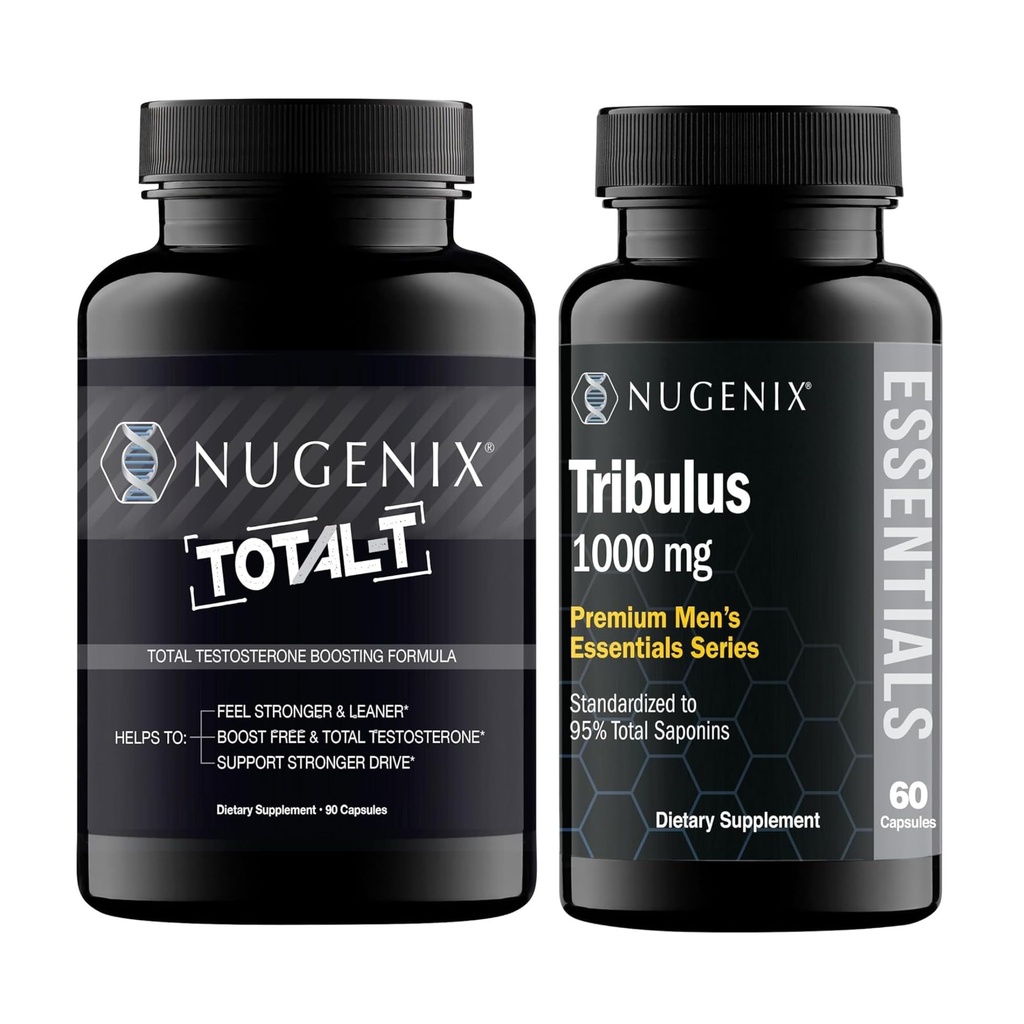 Nugenix Essentials Tribulus Terrestris 추출물과 남성을위한 총 T 테스토스테론 부스터
