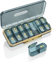 Am Pm Pill 주최자, Weekly Pill Box 2 Times A Day - 7 분리 용기가있는 Acedada 7 Day Pill 주최자, 비타민, 생선 기름, 보조 식품, 세련된 블루를위한 휴대용 일일 의약품 디스펜서 케이스