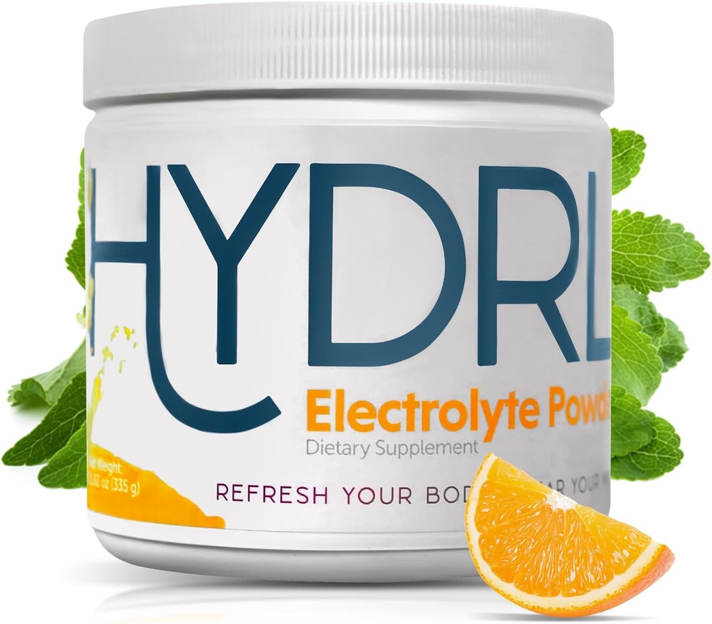 Keto (50 일 봉사)를 위한 Electrolyte Hydration 분말 - 만다린 오렌지 Electrolyte 음료 혼합 Hydration 분말 - 낮은 Carb - Carnivore - 칼륨 - 전해질 분말 회복 음료 - 다리 크림 없음