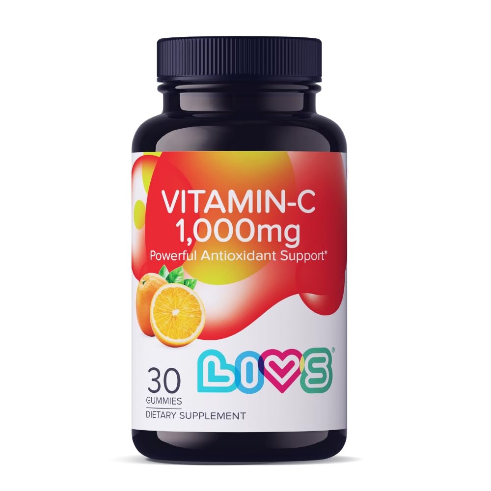 아이 & 성인을 위한 비타민 C 1000mg Gummies |Antioxidant & Immune 지원 보충교재 | 머리, 피부 & 못을 위한 Vegan Multivitamin | 비 GMO, 글루텐 자유로운, 젤라틴 자유로운 Chewable 1000mg 서빙 30 Ct