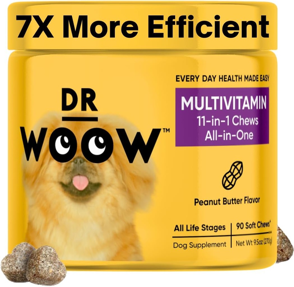 개를위한 Multivitamins - 매일 개를위한 비타민 | Gut Immune Health, Joint Heart Eye Support | Dog Supplements Glucosamine Chondroitin, Digestion Probiotics, Omega 3 Fish Oil | 90 Ct