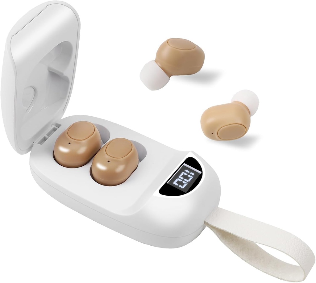 CIS Hearing Aids for seniors, 충전 박스가있는 보이지 않는 보청기, 휴대하기 쉬운