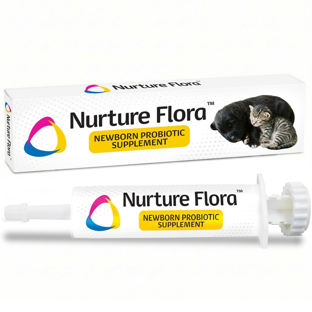 생존 동물 건강 Breeder 's Edge Nurture Flora for Puppies & Kittens | 강아지와 새끼를위한 Colostrum 보충 | 단백질 및 비타민 및 미네랄 | Digest | 30ml 쉬운 Administer