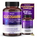 Sotalix Glucosamine 650mg - Chondroitin, MSM, Collagen, Turmeric, 비타민 D3 및 Hyaluronic 산 - 150 캡슐 - Shellfish-Free - 미국에서 만드는