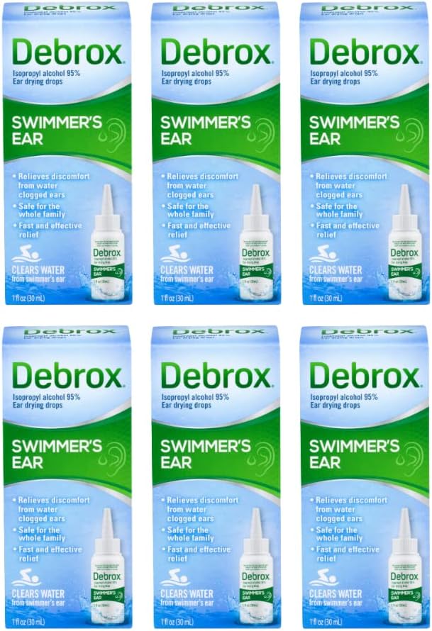 Debrox Swimmer의 귀 건조 드롭 성인 및 어린이, 1 Fl oz. (6의 포장)