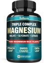 순수한 마그네슘 글리세린 500mg 캡슐 - 글리세린, 말레이트, 구연산염을 가진 트리플 마그네슘 보충교재 Complex를 가진 높은 흡수 - 심장, 합동 & 뇌를 지원하십시오 - 60 Vegan 알약