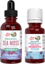 MaryRuth Organics Probiotic Digestion (Raspberry) 여성 40 + & Sea Moss Drops | USDA Organic, Clean Label Project Verified® | 과트 건강과 면역성 비타민 | Vegan, Non-GMO, 글루텐 프리