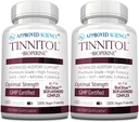 승인 된 과학 Tinnitol - Tinnitus 지원 보충 - 귀에 반지 - 부스트 내부 귀 건강 - 2 병 - 6 개월 공급 - 미국에서 만든