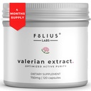 Valerian Root 4 : 1 추출물 캡슐 750mg - 최적화 활성 순도 - 4X 농도 Valerian Root Extract Supplement - 글루텐 무료, 비 GMO - Relaxation 촉진 - 120 캡슐