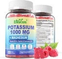 칼륨 보충교재 Gummies - 마그네슘 Complex/Glycinate/Citrate, Coq10, L-Taurine, B12, D3–Electrolyte, 에너지, 두뇌를 가진 1000mg 칼륨 구연산염 - 성인을 위한 칼륨 마그네슘 보충교재, 2Pack