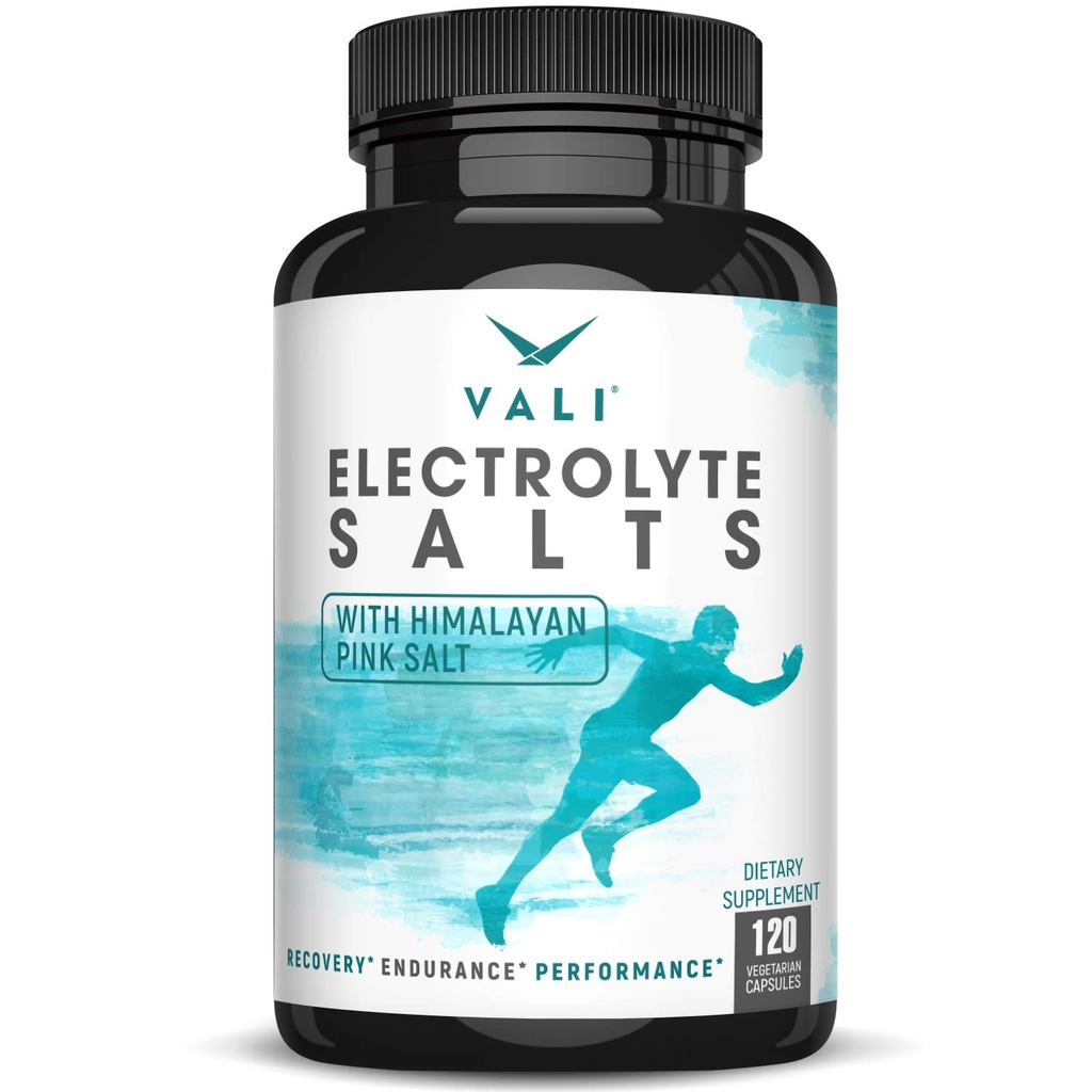 VALI Electrolyte 소금 급속한 구두 Rehydration 보충 알약. Hydration 영양 분말 보충교재, 회복 & 기복 빠른. 유동성 건강 정유. Keto 소금 무기물 정제. 120의 Veggie 캡슐