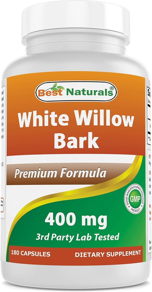 제일 자연적인 백색 Willow Bark 400 mg 180 캡슐