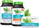 Zenwise Health Digestive Enzymes, No Bloat, and Free Travel Tin with Probiotics for Digestive and Gut Health | 여성과 남성을위한 완화