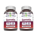 Amazing Formulas Quercetin 500mg Veggie 캡슐 보충 | Non-GMO | 글루텐 무료 | 전반적인 건강 및 웰빙 지원 (120 카운트 | 2 팩)