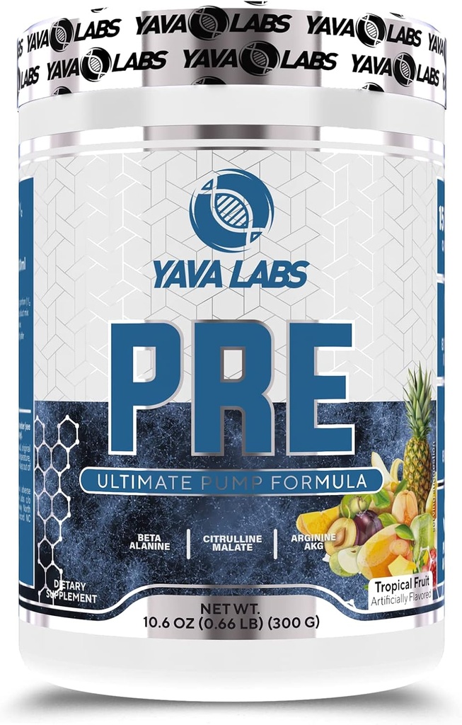 Yava Labs PRE 운동 궁극적인 펌프 공식 (Tropical Fruit)