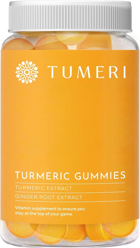 TUMERI Turmeric 및 Ginger Gummies - Turmeric Curcumin 합동 지원 보충교재 - 60의 조사 자연적인 열대 과일 맛을 낸 채식주의자 Gummies