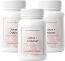 Nourished Natural Detox + Debloat - 우유 Thistle & Dandelion Root Vegan Supplement for Women - Bloating Relief & Digestion Support - 180 캡슐