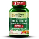 Himalayan Organics Plant-Based DHT Blocker with Goodness of Nettle Leaves | 모발 성장 촉진 | 남성 및 여성용 60 Veg Capsules