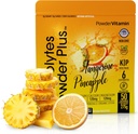 PowderVitamin Electrolytes 분말 플러스 (50 인분) Tangerine Pineapple Electrolyte 분말 0 Calorie Keto, 0 설탕, Maltodextrin 없음, 1000mg 칼륨, 120mg 칼슘, 120mg 마그네슘, 하이드로 션 분말