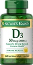 자연의 현상 비타민 D 2,000 IU Softgels