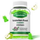 유기 Valerian 뿌리 Gummies, Relaxation & Mood 지원을 위한 초본 보충교재, 성인을 위한 Melatonin 없는 수면 Gummies, Vegan, Non-GMO, Apple 풍미, 60 조사