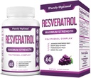 Purely Optimal Resveratrol 보충 1500mg - 일본 Knotweed, Polyphenol Complex의 Trans-Resveratrol - Graceful Aging, Vitality, Cognitive 및 피부 건강 지원 – 60 Vegan 캡슐