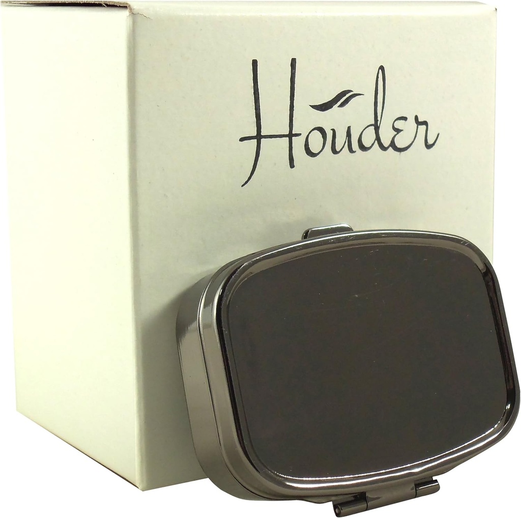 Houder Classy 회색 금속 알약 상자 선물 상자를 가진 장식적인 알약 상자 - 작풍 (Rectangular)에 있는 당신의 Med를 나릅니다