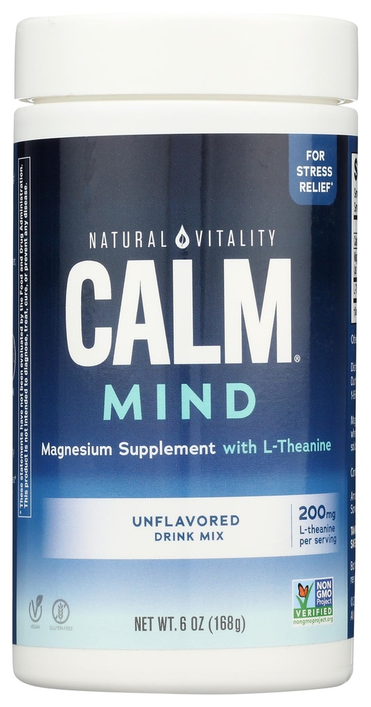 자연 활력 Unflavored Calm 마음, 6 Oz